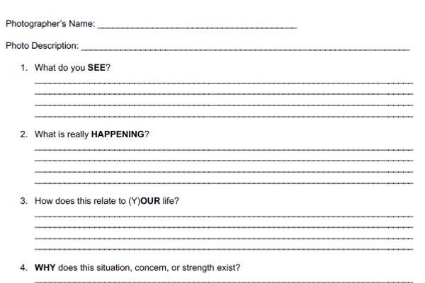 SHOWED Photo Discussion Form