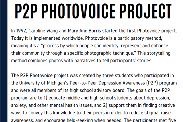 Student Advisory Board Photovoice Project