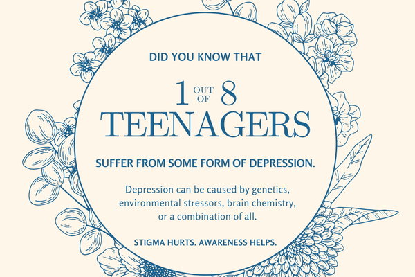 1 out of 8 Teens Suffer from Depression Instagram Post