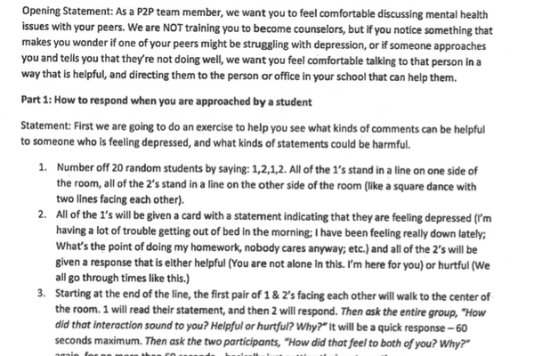 Role Play: Peer Interaction